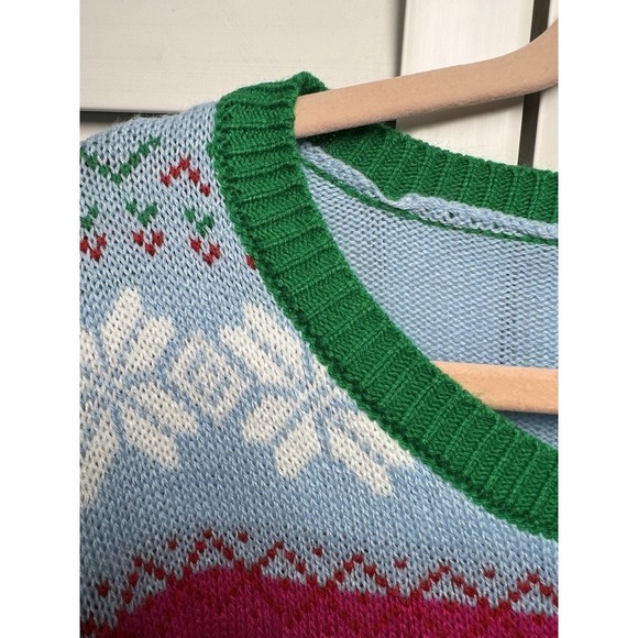 No Boundaries "Happy Holla Days" Ugly Christmas Sweater Juniors Size XL (15-17) - Picture 4 of 11